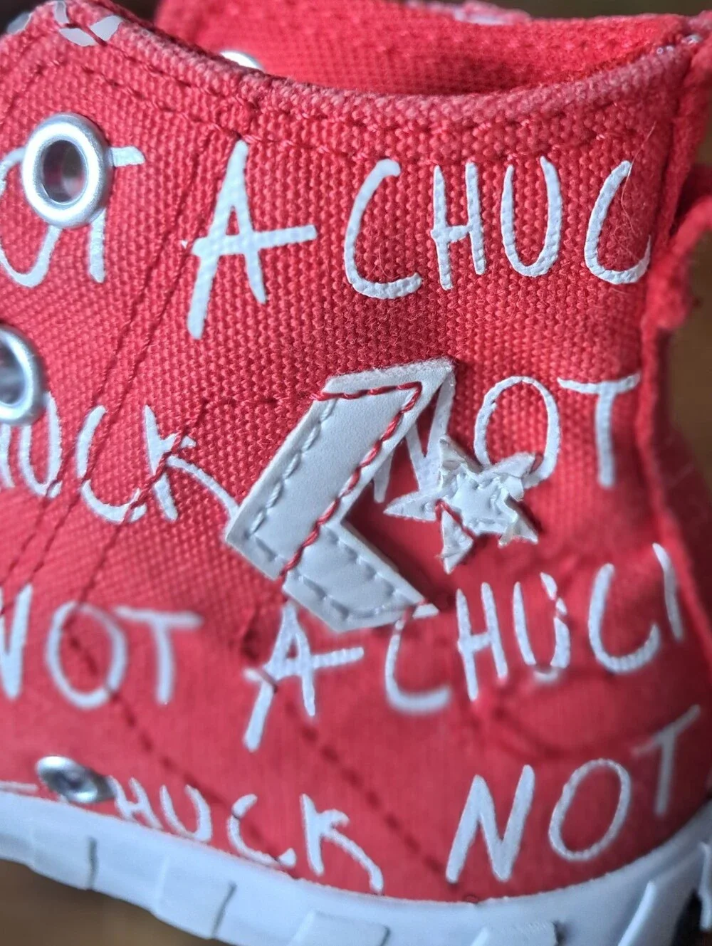 Converse UNT1TL3D Sneakers Kids Size 12 Red Canvas Not a Chuck Graphic A05338F